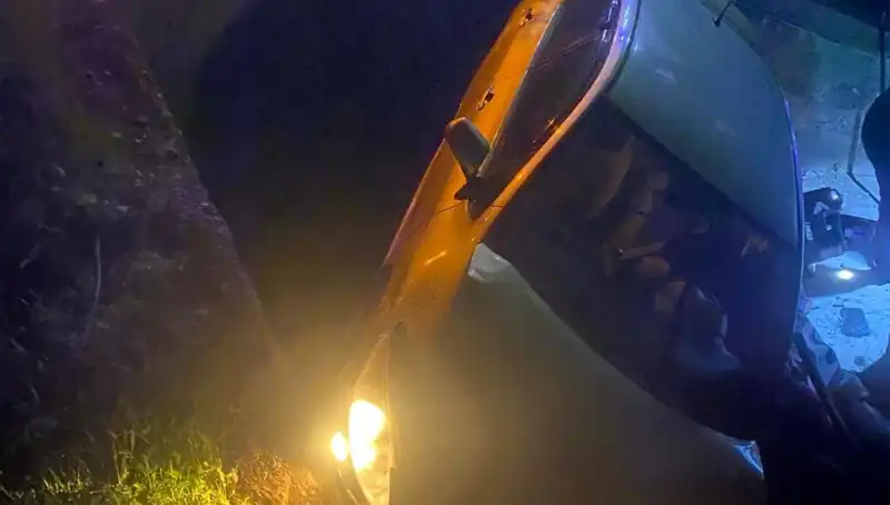 Adana'da Dehşet Anları: Otomobil Şarampole Devrildi, İki Yaralı İhbarı